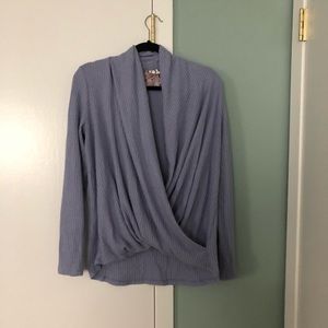 Anthropologie Periwinkle Wrap Top Sz M